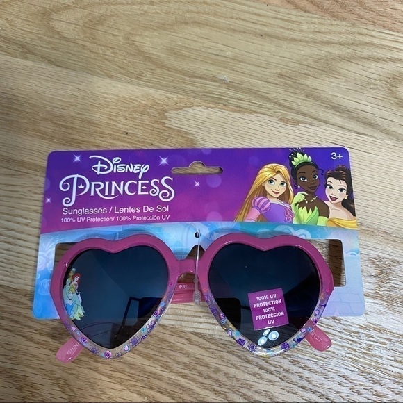 Disney Princess Sunglasses Heart Shape NWT 100% UV Protection Ariel Cinderella - Picture 3 of 4